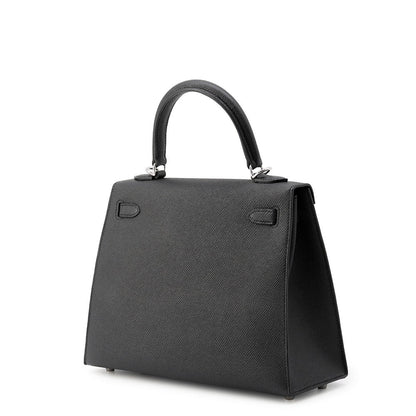 HERMES Kelly Sellier Black Epsom Size 25
