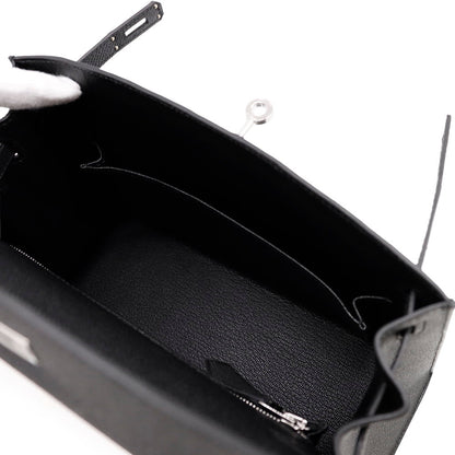 HERMES Kelly Sellier Black Epsom Size 25