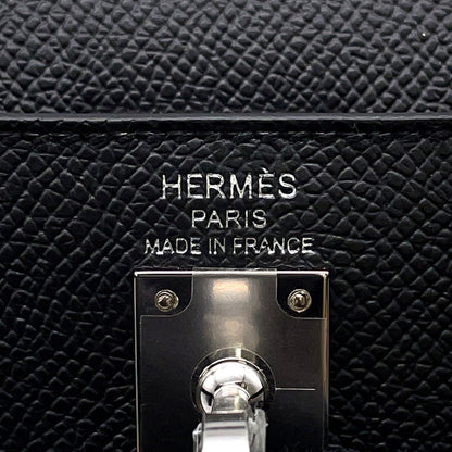 HERMES Kelly Sellier Black Epsom Size 25