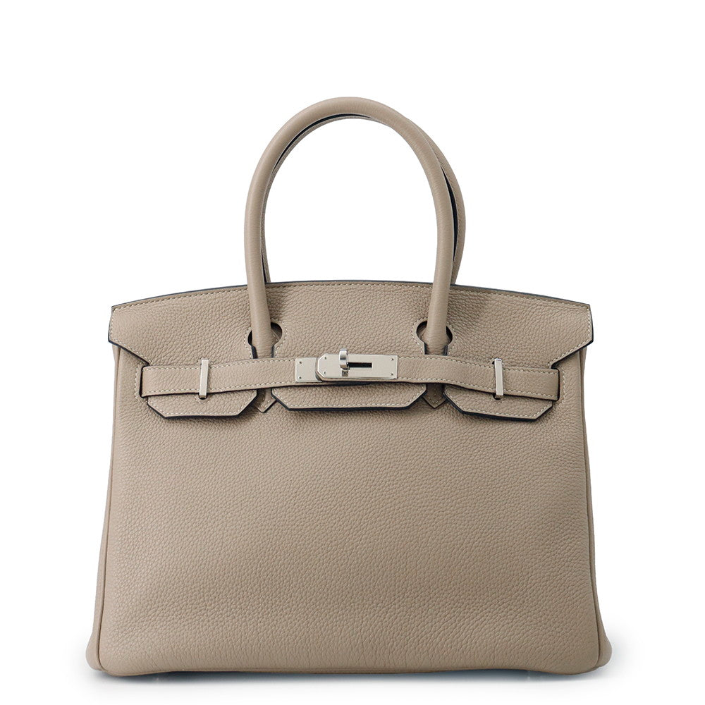 HERMES Birkin True Teal Gray Togo Leather Size 30
