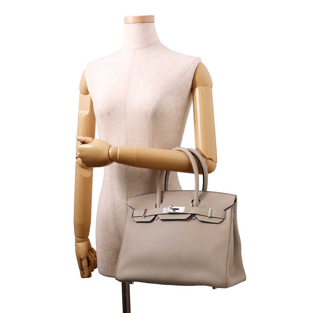 HERMES Birkin True Teal Gray Togo Leather Size 30