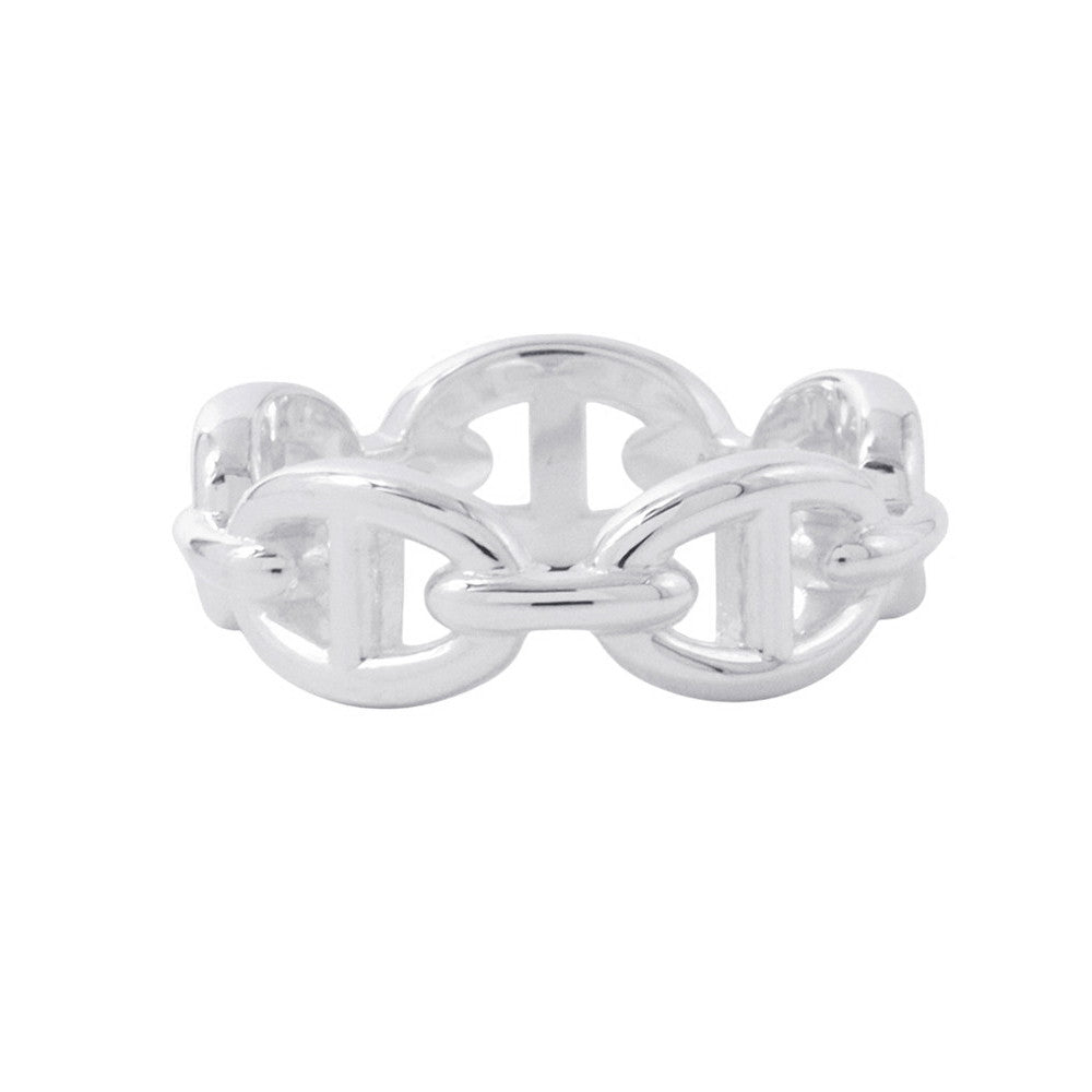 HERMES Chaine d'Ancre Anchene Ring Size PM/54/#14 SV925