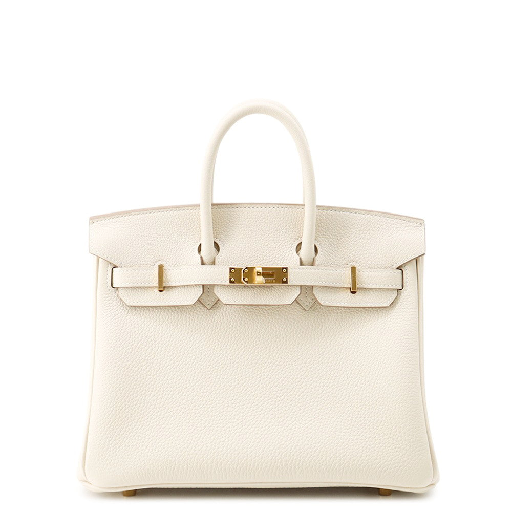 HERMES Birkin Craie Togo Leather Size 25