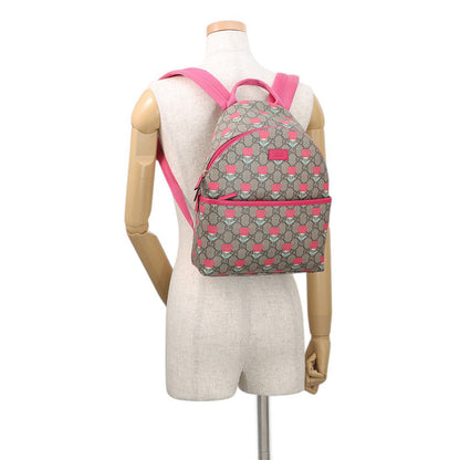 GUCCI Kim Seung-yeon Children's Flower Print Backpack Beige/Red782708 FADLO 9777 GG Supreme Leather