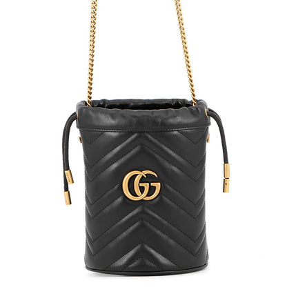 GUCCI GG Marmont Baguette Bag Black575163 DTDRT 1000 Leather Size Mini