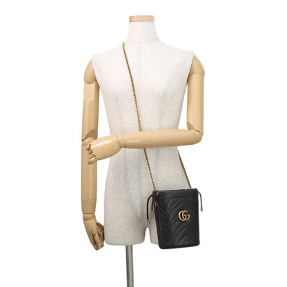 GUCCI GG Marmont Baguette Bag Black575163 DTDRT 1000 Leather Size Mini