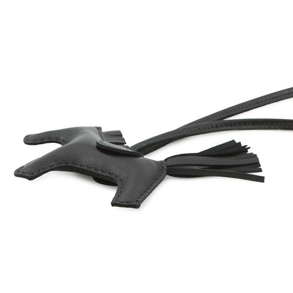 HERMES Rodeo Bag Charm Black Lambskin Size PM