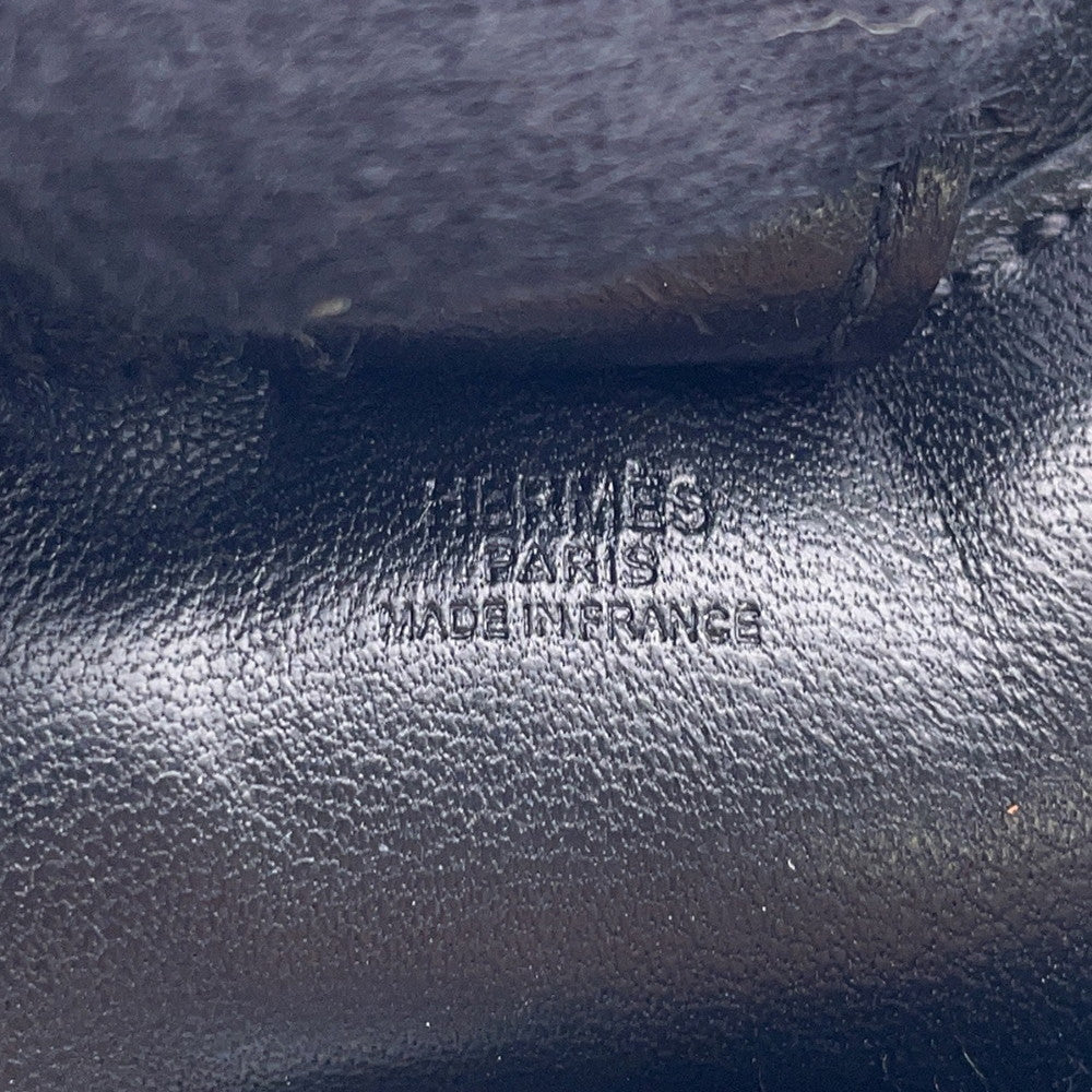 HERMES Rodeo Bag Charm Black Lambskin Size PM