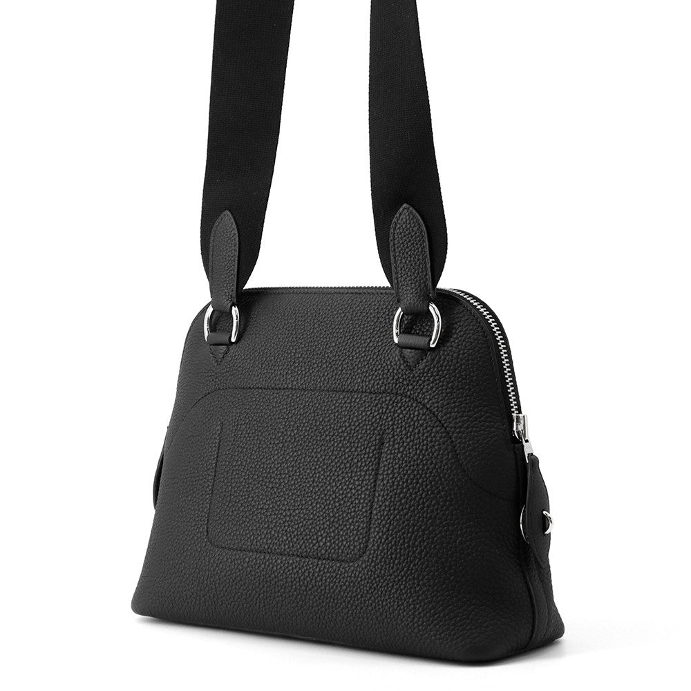 HERMES Bolide Messenger Black Togo Leather