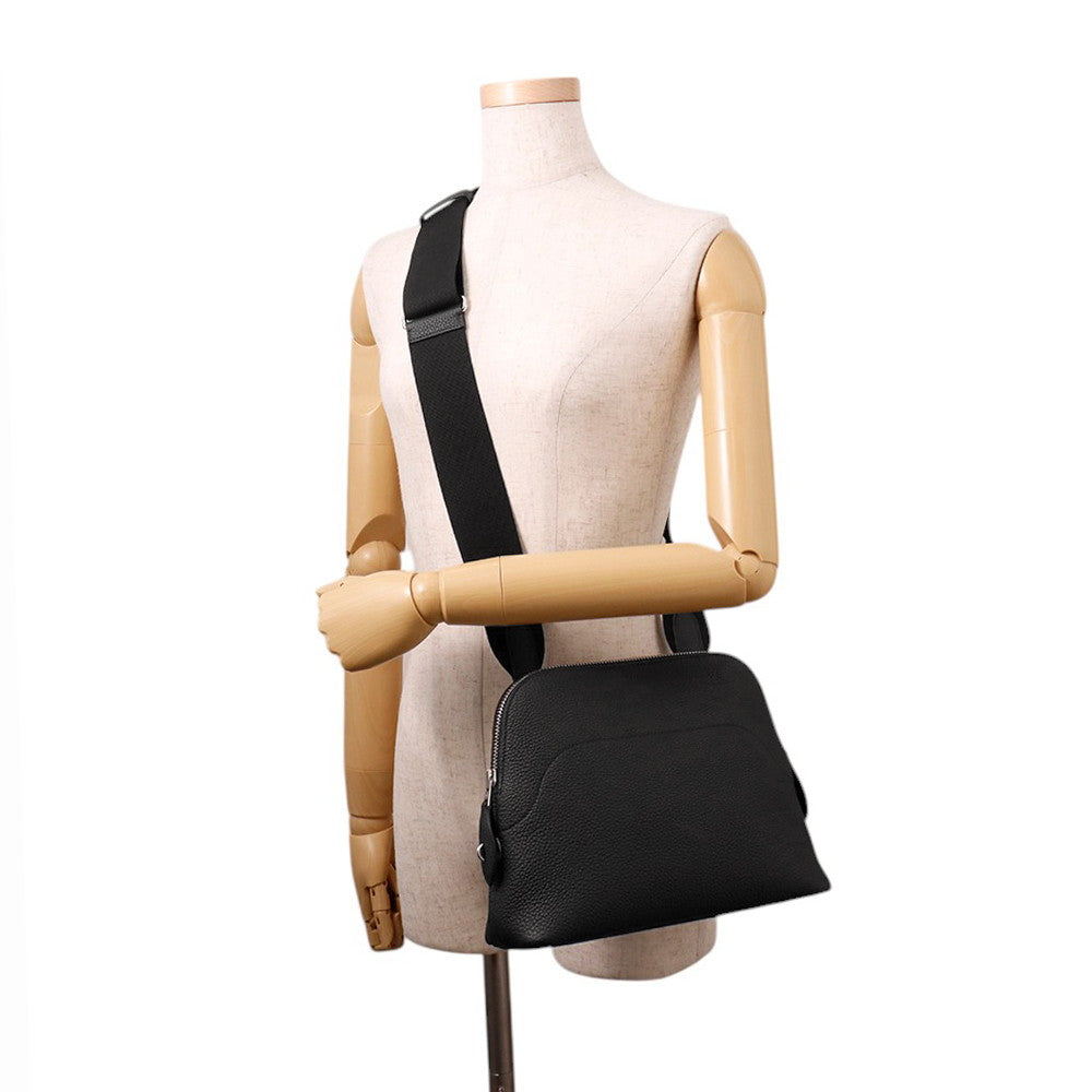 HERMES Bolide Messenger Black Togo Leather