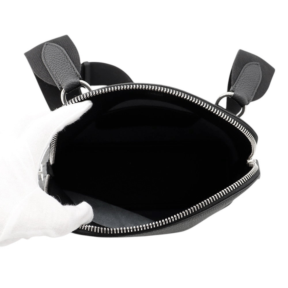 HERMES Bolide Messenger Black Togo Leather