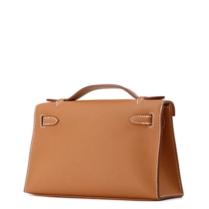 HERMES PochetteKelly Gold Swift Leather