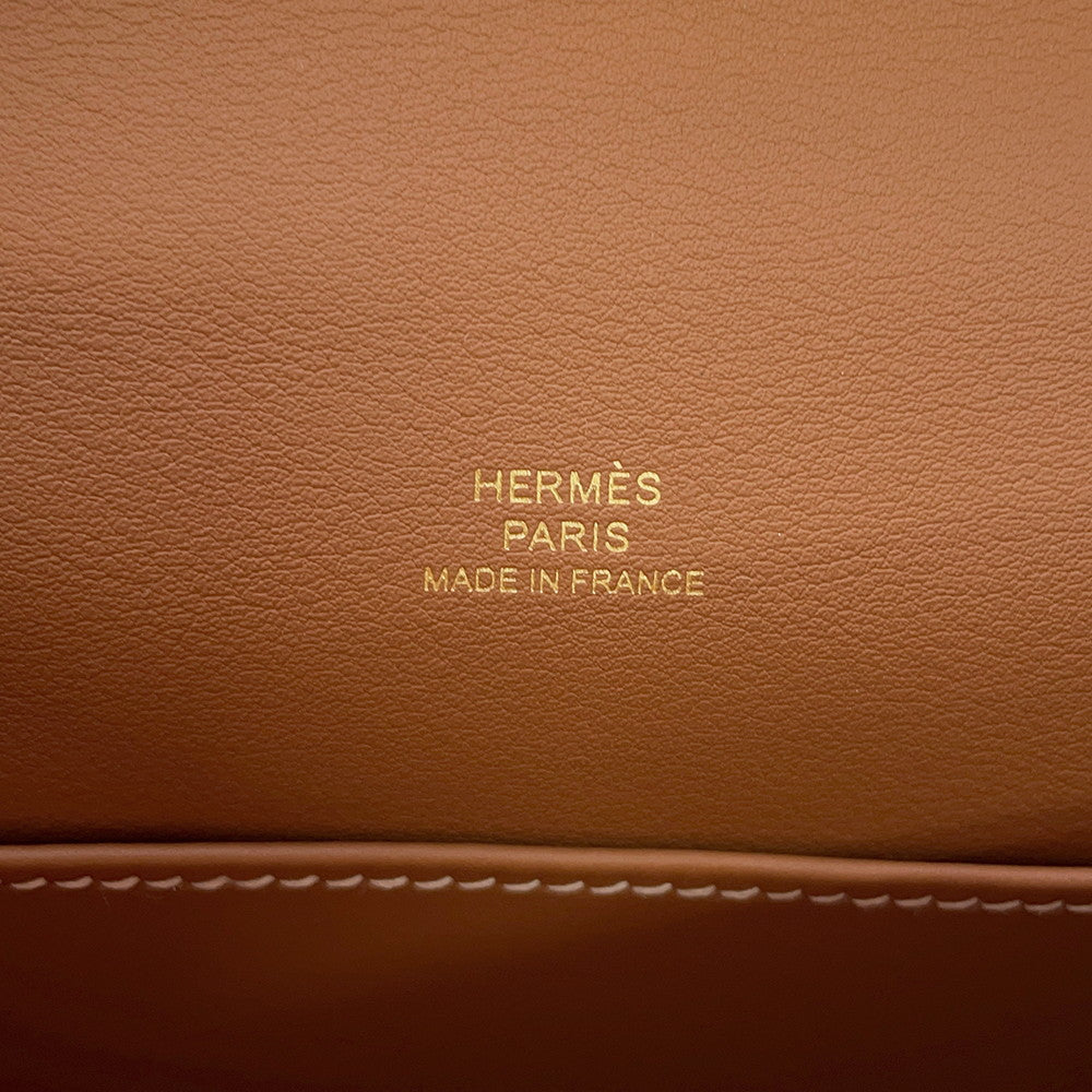 HERMES PochetteKelly Gold Swift Leather