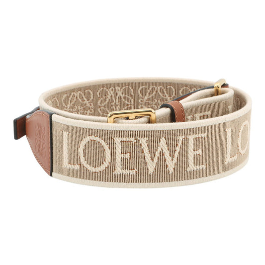 LOEWE Anagram Shoulder Strap Natural/TanC886T90X01 Canvas Leather