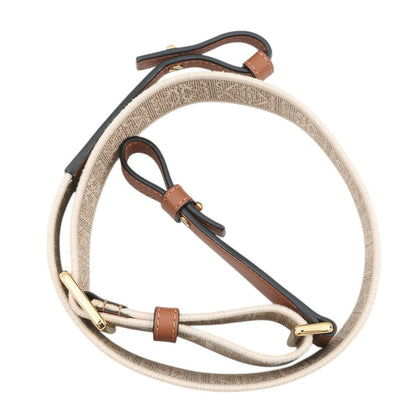 LOEWE Anagram Shoulder Strap Natural/TanC886T90X01 Canvas Leather