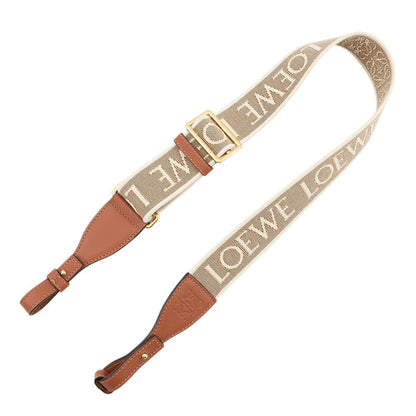 LOEWE Anagram Shoulder Strap Natural/TanC886T90X01 Canvas Leather