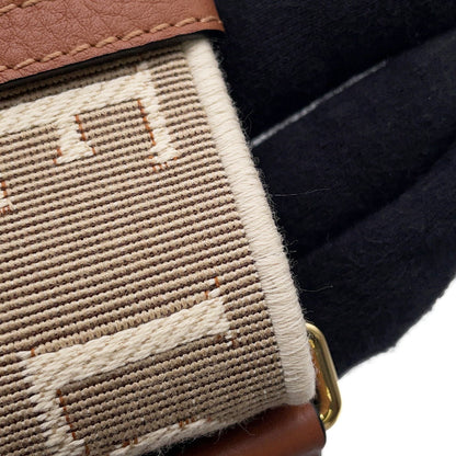 LOEWE Anagram Shoulder Strap Natural/TanC886T90X01 Canvas Leather
