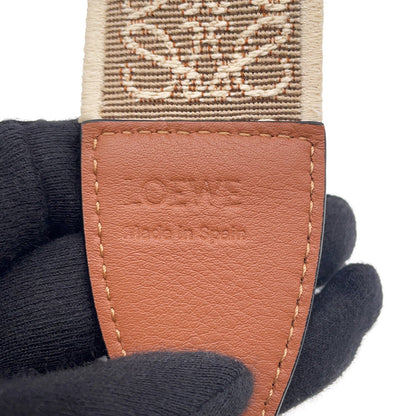 LOEWE Anagram Shoulder Strap Natural/TanC886T90X01 Canvas Leather