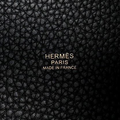 HERMES Picotin Lock Black Taurillon Clemence Size PM