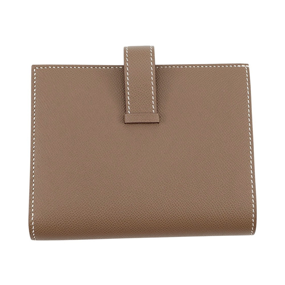 HERMES BEAN Compact Etoupe Veau Madame