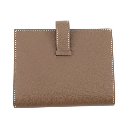 HERMES BEAN Compact Etoupe Veau Madame