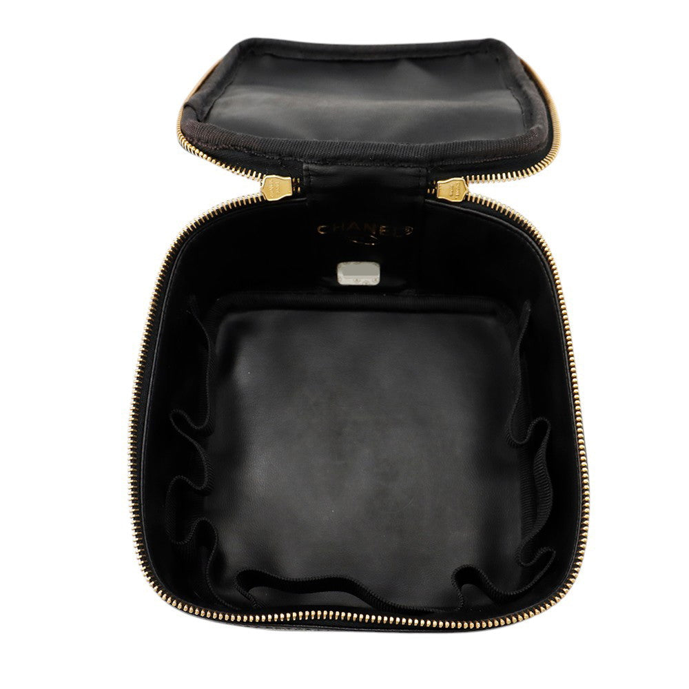 CHANEL Square Vanity Bag BlackA07058 Caviar Leather