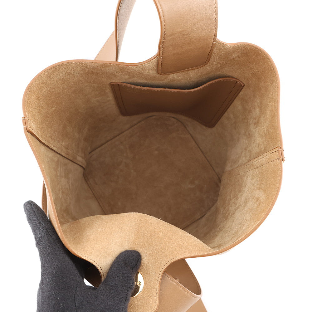 LOEWE Pebble bucket bag OakAANBBBWX01 Smooth Calf Leather Size Medium