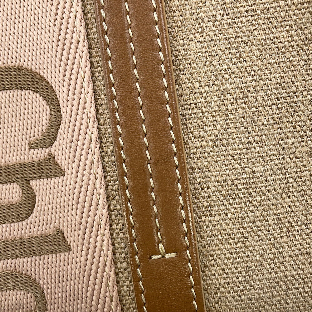 Chloe Woody tote Brassie BeigeCHC23AS383L1726Y Canvas Calf Leather Size Medium