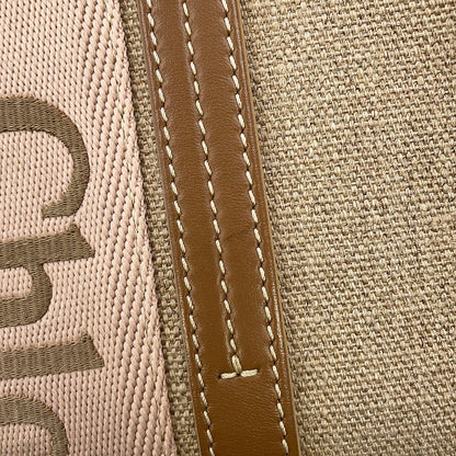 Chloe Woody tote Brassie BeigeCHC23AS383L1726Y Canvas Calf Leather Size Medium