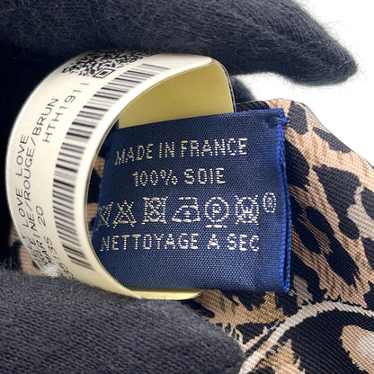 HERMES Twilly Jungle Love Love Marine/Rouge/Blanc Silk100%
