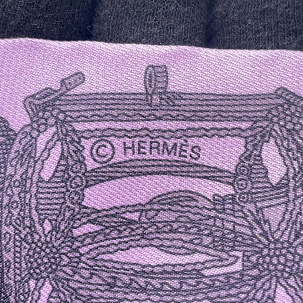 HERMES Twilly Merveilleuses Lanternes Purple/Multicolor Silk100%