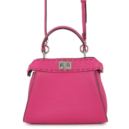 FENDI Selleria Peekaboo Pink8BN244 Leather Size Mini