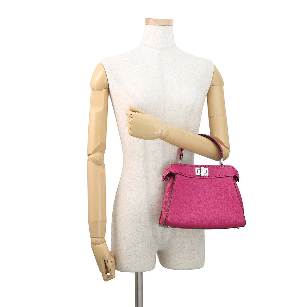 FENDI Selleria Peekaboo Pink8BN244 Leather Size Mini