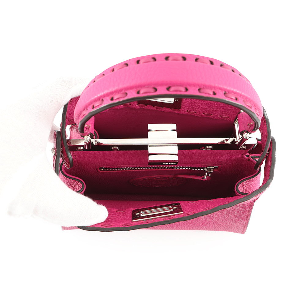 FENDI Selleria Peekaboo Pink8BN244 Leather Size Mini