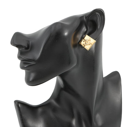 CHANEL Matelasse CC Logo Square Earrings GoldABE656-B18535-NAAKS Gold Plated
