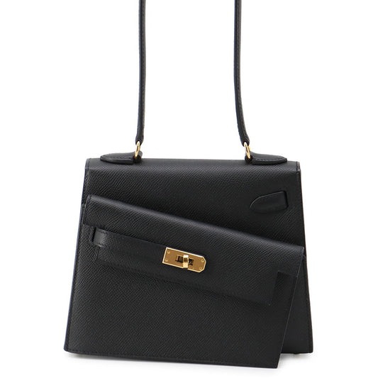 HERMES Kelly Disorder Black Epsom Size 20