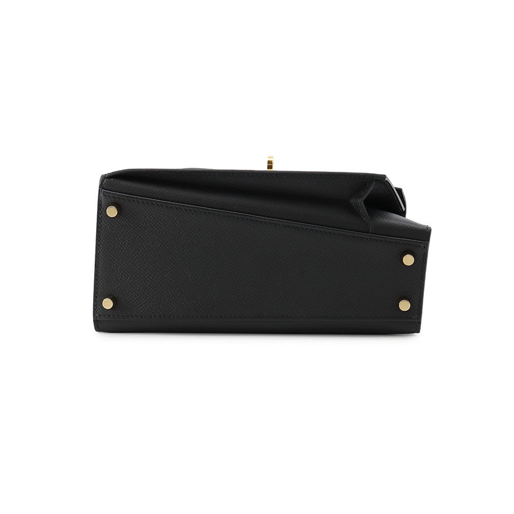 HERMES Kelly Disorder Black Epsom Size 20
