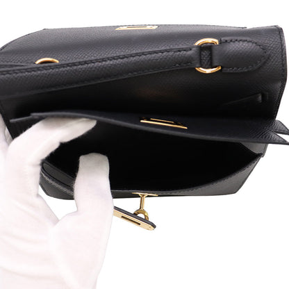 HERMES Kelly Disorder Black Epsom Size 20