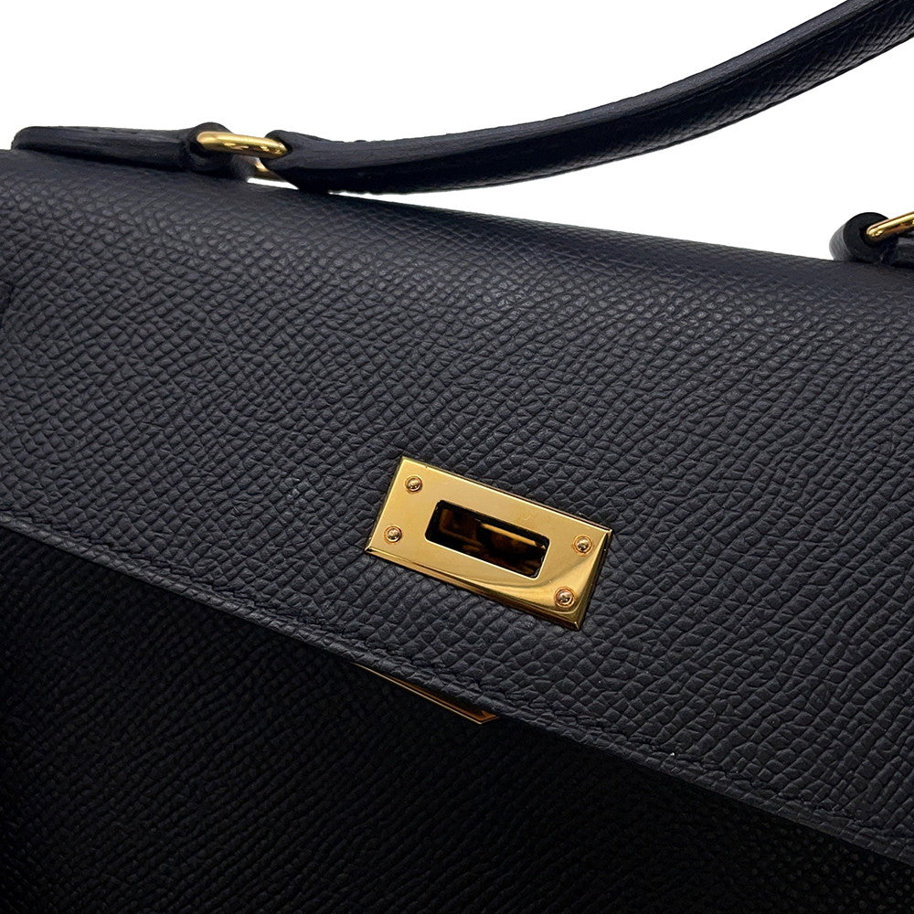 HERMES Kelly Disorder Black Epsom Size 20