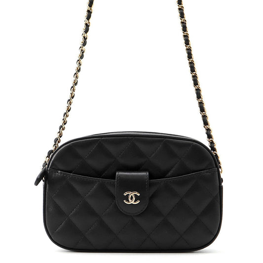 CHANEL Timeless Classic Chain Shoulder Bag BlackAP3998 Lambskin