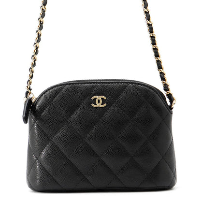 CHANEL Matelasse Mini Chain Pouch BlackAP4000 Caviar Leather