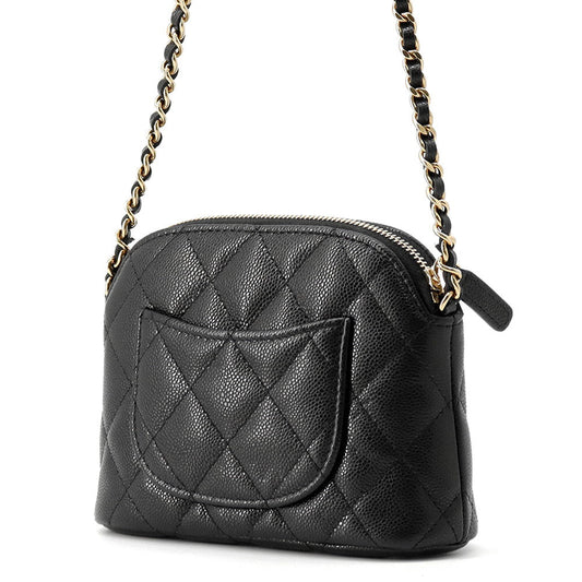 CHANEL Matelasse Mini Chain Pouch BlackAP4000 Caviar Leather