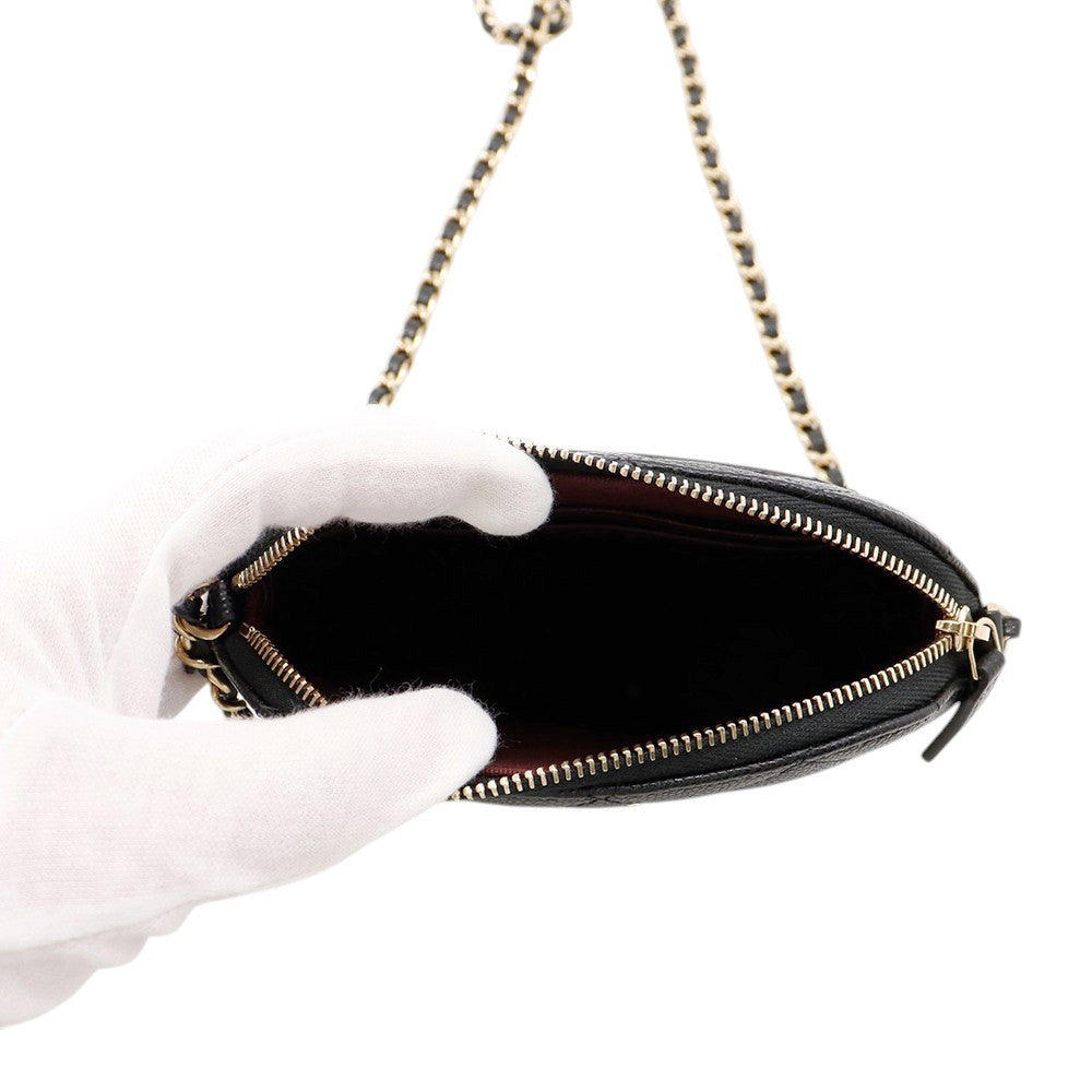 CHANEL Matelasse Mini Chain Pouch BlackAP4000 Caviar Leather