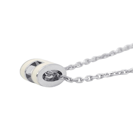 HERMES Pop Ash Necklace Size Mini White Metal