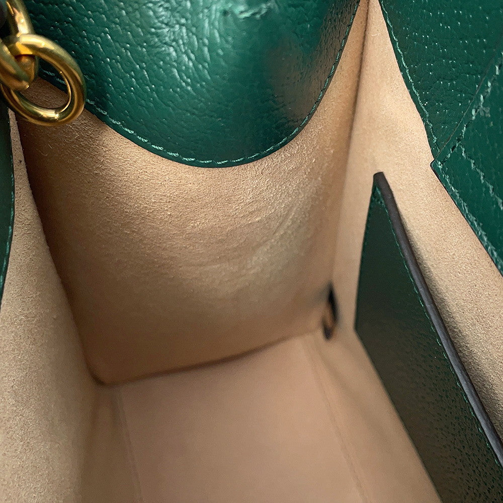 GUCCI Diana Bamboo 2-way Handbag Green702721 Leather Size Small