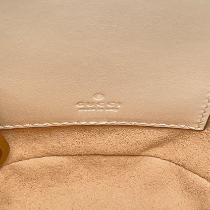 GUCCI GG Marmont Baguette Bag White575163 Leather Size Small