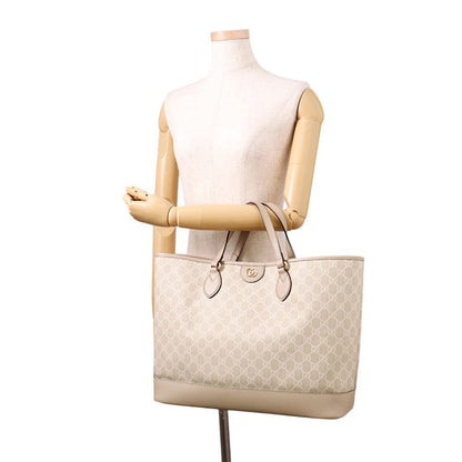GUCCI Ophidia Tote Bag Beige778958 GG Supreme Leather Size Medium