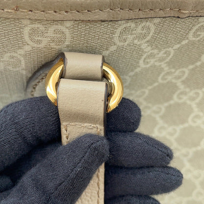 GUCCI Ophidia Tote Bag Beige778958 GG Supreme Leather Size Medium
