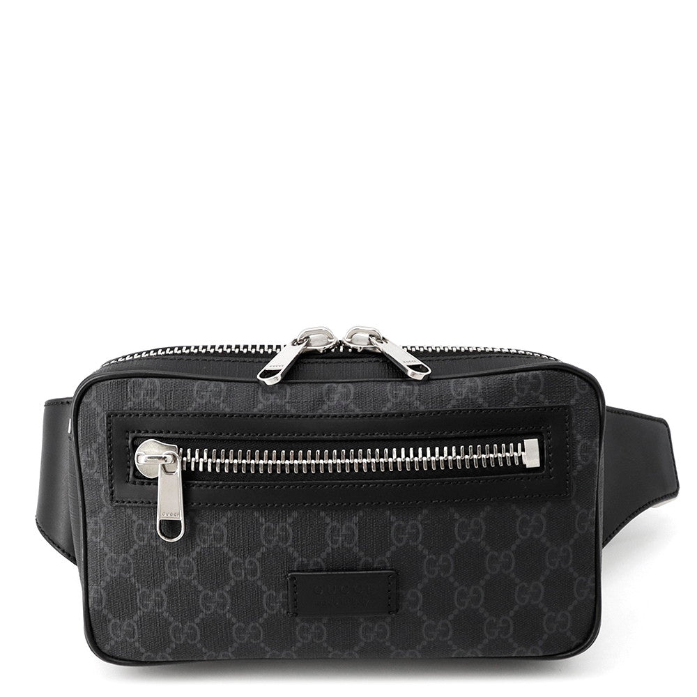 GUCCI GG Supreme Crossbody Bag Black474293 GG Supreme Leather