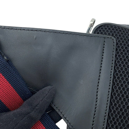 GUCCI GG Supreme Crossbody Bag Black474293 GG Supreme Leather